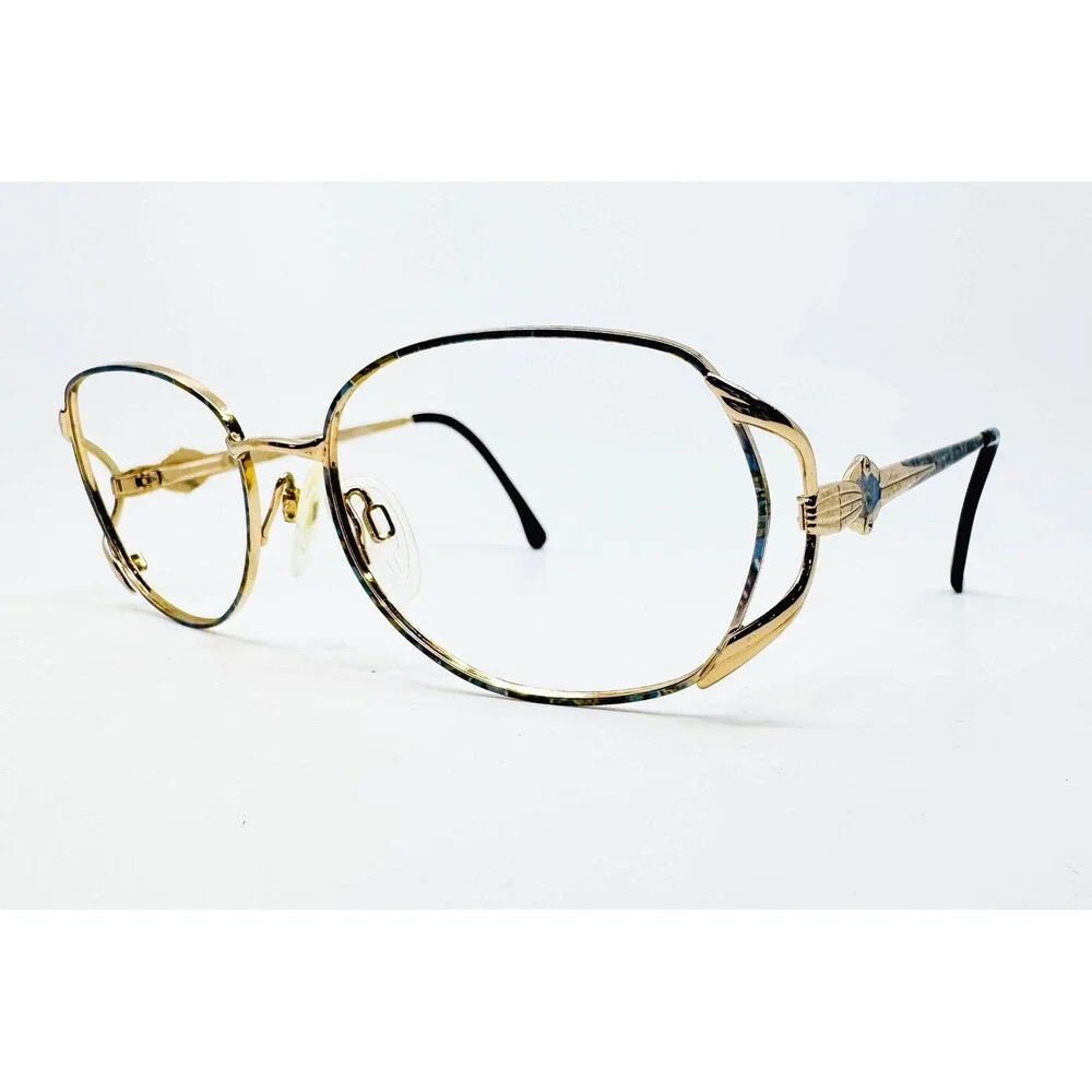 Luxottica Eyeglasses Womens Gold 2184 G672 Italy 54-18-130